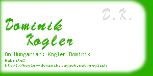 dominik kogler business card